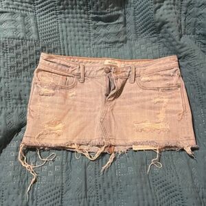 A&F Y2K Light Denim Super Mini (2)